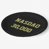 NASDAQ 30000 beursviering Papieren Bordje (Gekanteld)