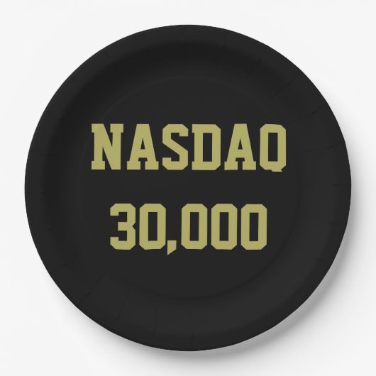NASDAQ 30000 beursviering Papieren Bordje (Voorkant)