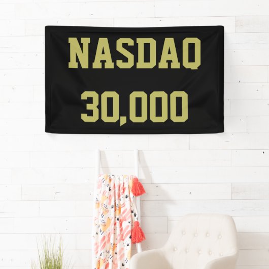 NASDAQ 30000 Beursviering Spandoek (Insitu)