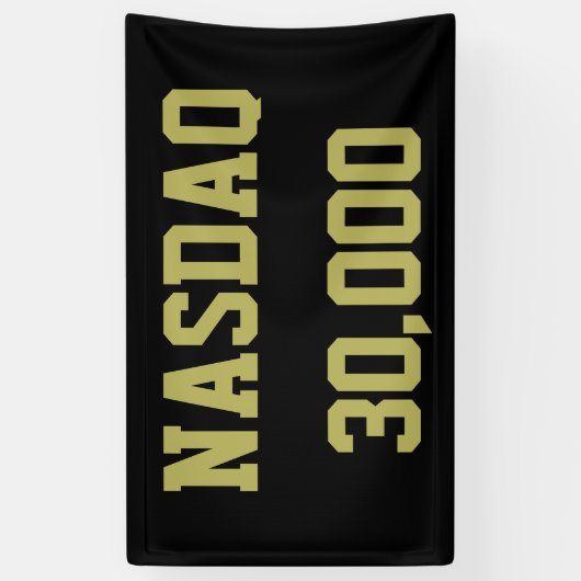 NASDAQ 30000 Beursviering Spandoek (Verticaal)