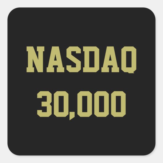 NASDAQ 30000 Beursviering Vierkante Sticker (Voorkant)