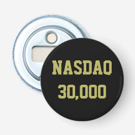 NASDAQ 30000 Stock Market Celebration Button Flesopener