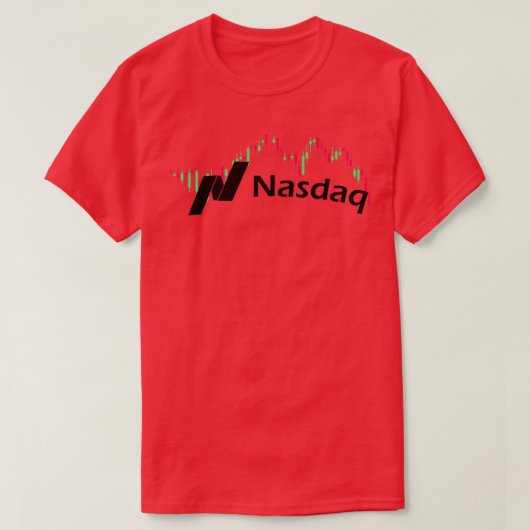 Nasdaq-beurskaartenkaarsendiagram T-shirt (Design voorkant)