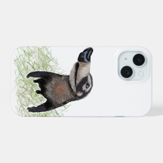 Nasenbär iPhone 15 Case (Achterkant horizontaal)