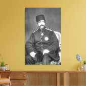 Naser al-Din Shah Qajar van Perzië Canvas Afdruk (Insitu (Woonkamer))