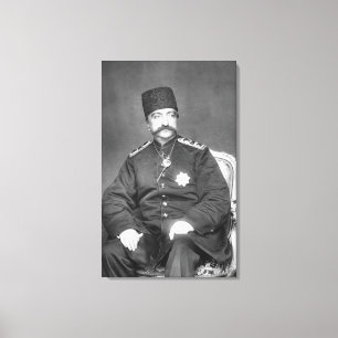 Naser al-Din Shah Qajar van Perzië Canvas Afdruk