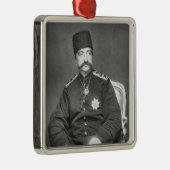 Naser al-Din Shah Qajar van Perzië Metalen Ornament (Rechts)