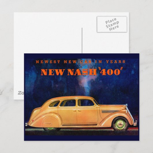 Nash 400 ~  Automobiel / reclame voor auto's Briefkaart (Voorkant / Achterkant)