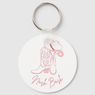 Nash Bach Bachelorette-ontwerp Roze cowboylaarze Sleutelhanger