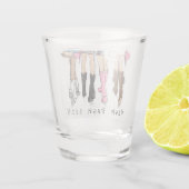 Nash Bash Bachelorette Mode Cowboy Boots Jaar Shot Glas (Achterkant)