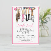 Nash Bash Bachelorette Mode Weekendprogramma Kaart (Staand voorkant)