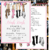 Nash Bash Bachelorette Mode Weekendprogramma Kaart