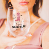 Nash Bash Cowgirl Bachelorette Party Wijnglas Zonder Voet