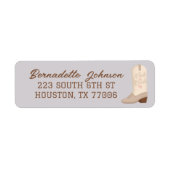 Nash Bash Cowgirl Boot Bachelorette-feest Etiket (Voorkant)