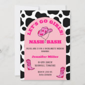 Nash Bash Cowgirl roze vrijgezelle meisjes weekend Kaart (Voorkant)