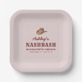 Nash Bash Nashville Afscheidsparty Weekend Papieren Bordje (Voorkant)