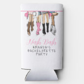 Nash Bash Nashville Bachelorette Mode Custom Seltzer Blikjeskoeler (Achterkant)