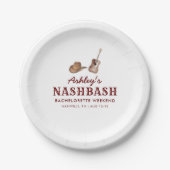 Nash Bash Nashville Bachelorette Party Weekend Papieren Bordje (Voorkant)