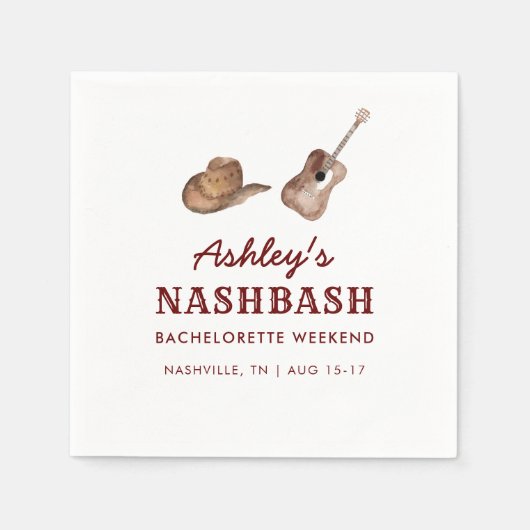 Nash Bash Nashville Meisjesweekend Servet (Voorkant)