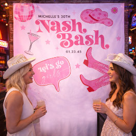 Nash Bash Rodeo Bachelorette Feest Wandkleed