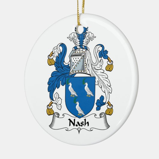 Nash Family Crest Keramisch Ornament (Links)