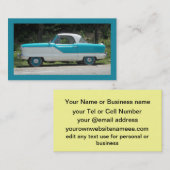 Nash Hudson Metropolitian blue en white Visitekaartje (Voorkant / Achterkant)