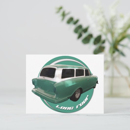 Nash long dak sea-schelm station wagon warme stang briefkaart (Staand voorkant)