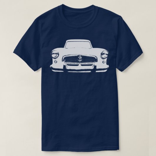 Nash Metropolitan 1950s klassiek monoblock wit T-shirt (Design voorkant)