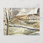 Nash - Moonrise over Cleeve Hill Briefkaart (Achterkant)