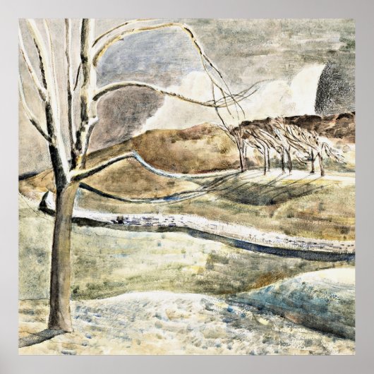 Nash - Moonrise over Cleeve Hill Poster (Voorkant)