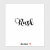 Nash naam - handgeschreven kalligrafie sticker (Vel)