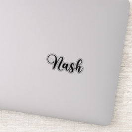 Nash naam - handgeschreven kalligrafie sticker