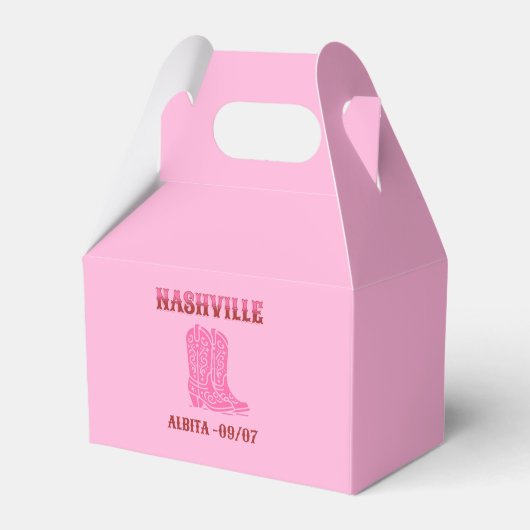 nash nash pink cowgirl boots bedankdoosjes (Voorkant Zijde)