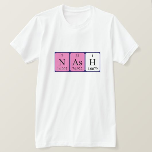 Nash periodiek table name shirt (Design voorkant)