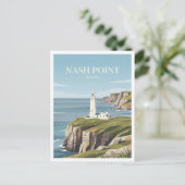 Nash Point Lighthouse Llantwit Major Briefkaart (Staand voorkant)