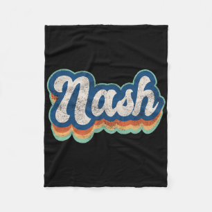 Nash Voornaam Jongen Stijl 70s 80s Persoonlijk Fleece Deken