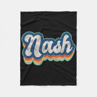 Nash Voornaam Jongen  Stijl 70s 80s Persoonlijk Fleece Deken