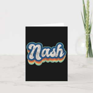 Nash Voornaam Jongen Vintage Stijl 70s 80s Persoon Kaart