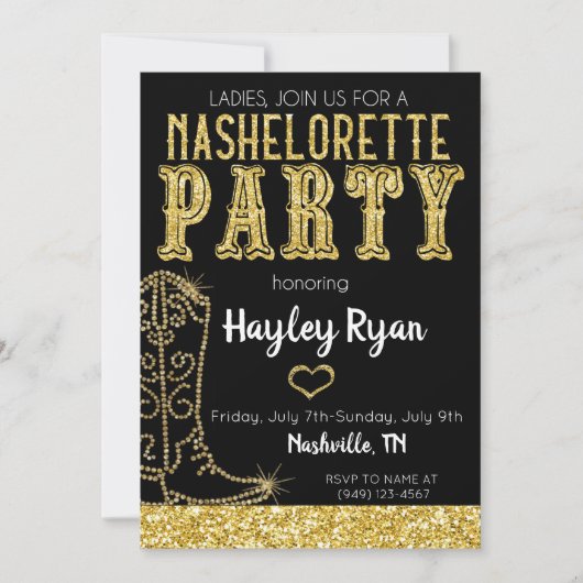 Nashelorette Bachelorette Nashville Kaart (Voorkant)
