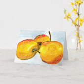 Nashi pear yellow waterverf fruit kaart (Gele Bloem)