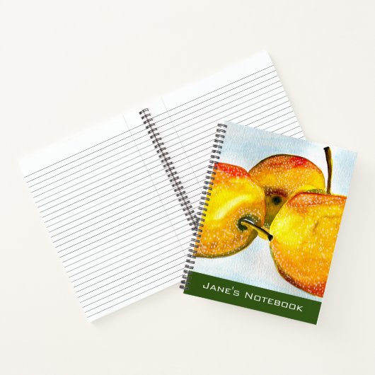 Nashi pear yellow waterverf fruit notitieboek (Binnen)