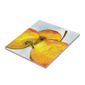 Nashi peren geel aquarel fruit tegeltje (Zijkant)
