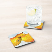 Nashi peren gele waterverf vruchten bier onderzetter (Rechterzijde)