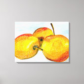 Nashi peren gele waterverf vruchten canvas afdruk (Voorkant)