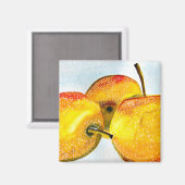 Nashi peren gele waterverf vruchten magneet (Voorkant / Achterkant)