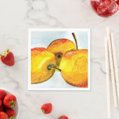 Nashi peren gele waterverf vruchten servet (Insitu)