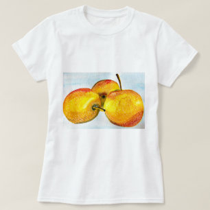 Nashi peren gele waterverf vruchten t-shirt
