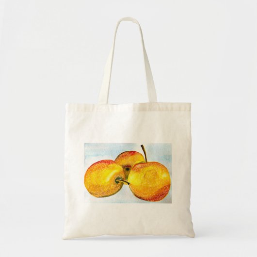 Nashi peren gele waterverf vruchten tote bag (Voorkant)