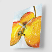 Nashi peren gele waterverf vruchten vierkante klok (Hoek)