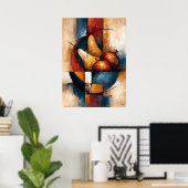 Nashi Zakuro Abstracte fruitschaal met peren Poster (Thuiskantoor)